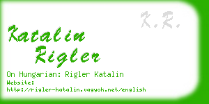 katalin rigler business card